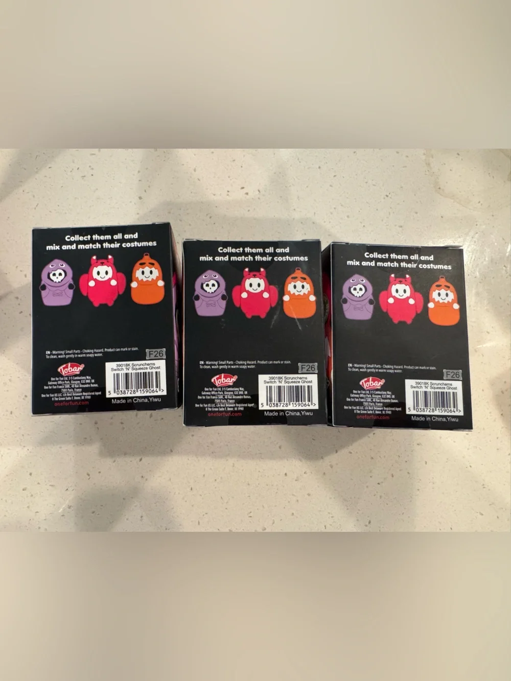 New 3 Scrunchems Switch 'N' Squeeze Ghost Squishies NIB Viral Halloween